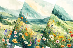 Whispering Meadows Junk Journal Papers - CraftNest - Digital Crafting and Art