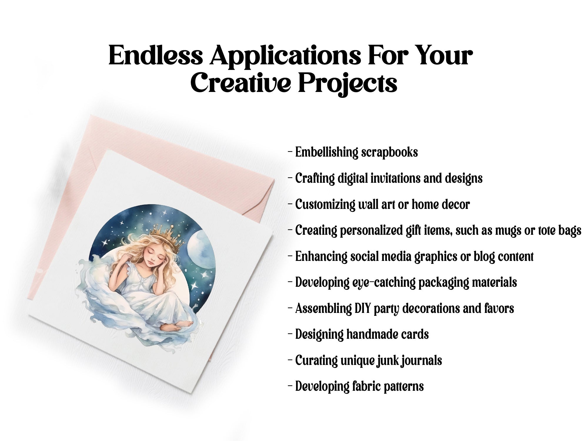 Moon Princesses Clipart - CraftNest