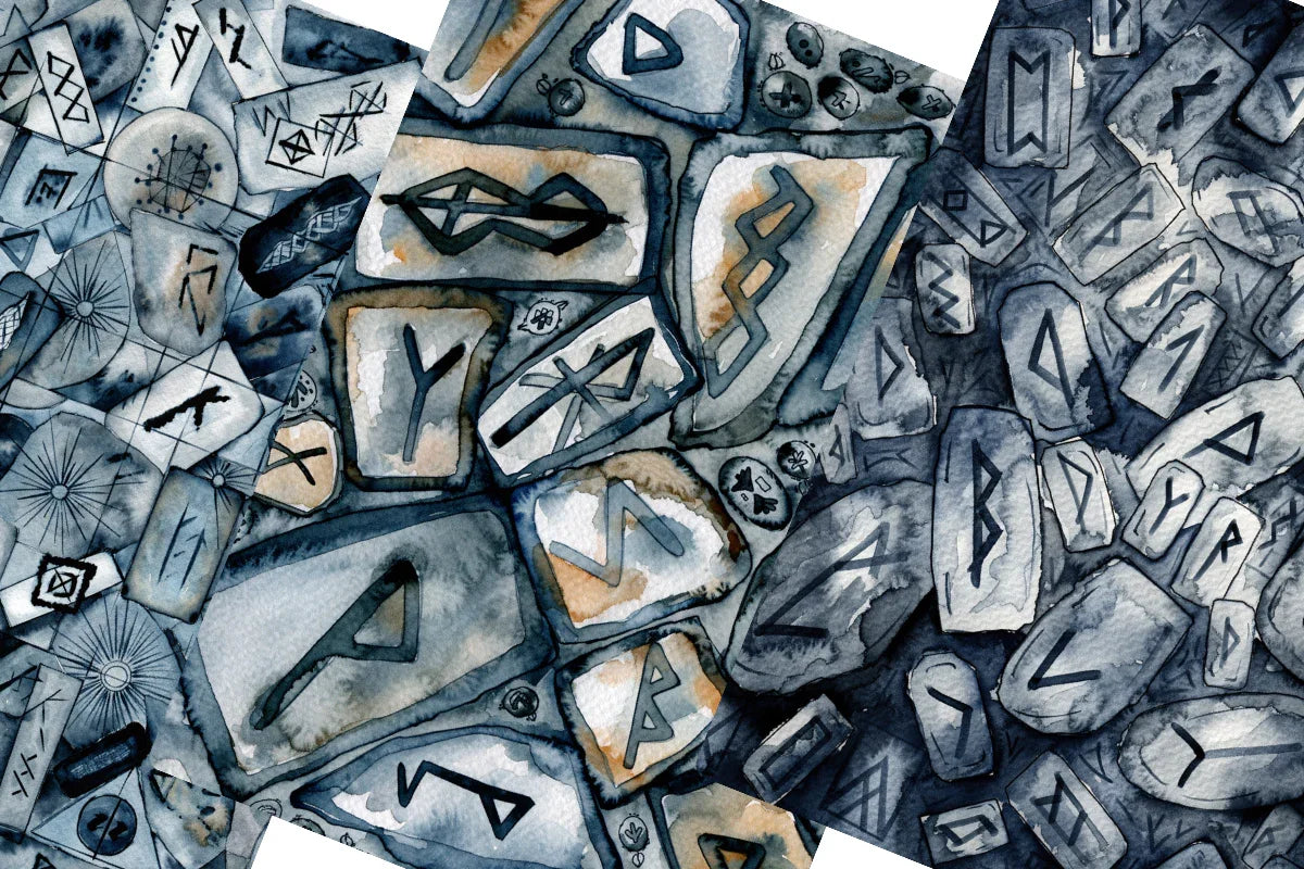 Mythic Runes Junk Journal Papers - CraftNest - Digital Crafting and Art