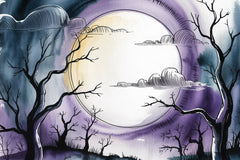 Moonlit Halloween Background Papers - CraftNest - Digital Crafting and Art
