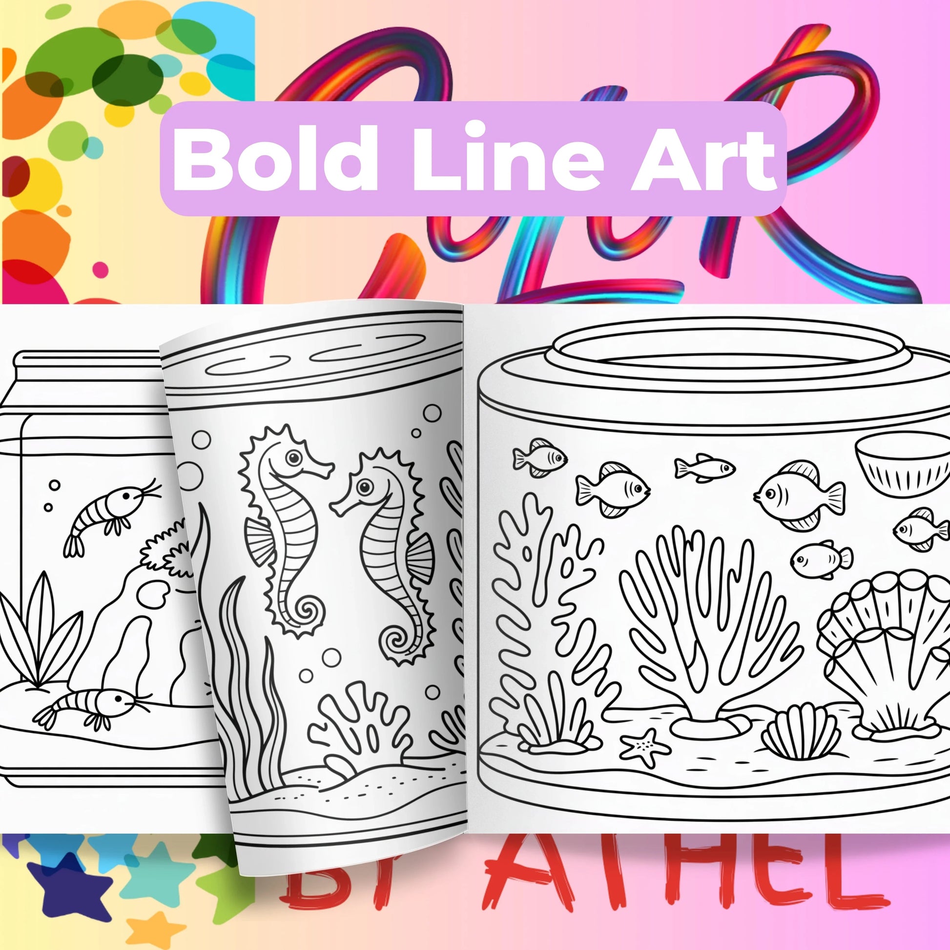Aquarium Coloring Book Bundle - CraftNest - Digital Crafting and Art