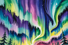 Northern Lights Aurora Background Papers - CraftNest - Digital Crafting and Art