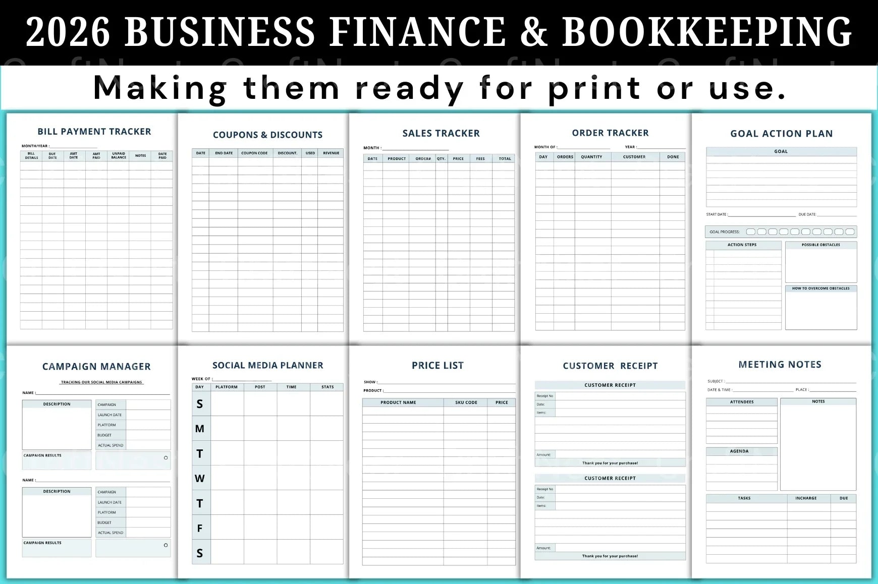 Business Finance Bookkeeping Guide - CraftNest - Digital Crafting and Art