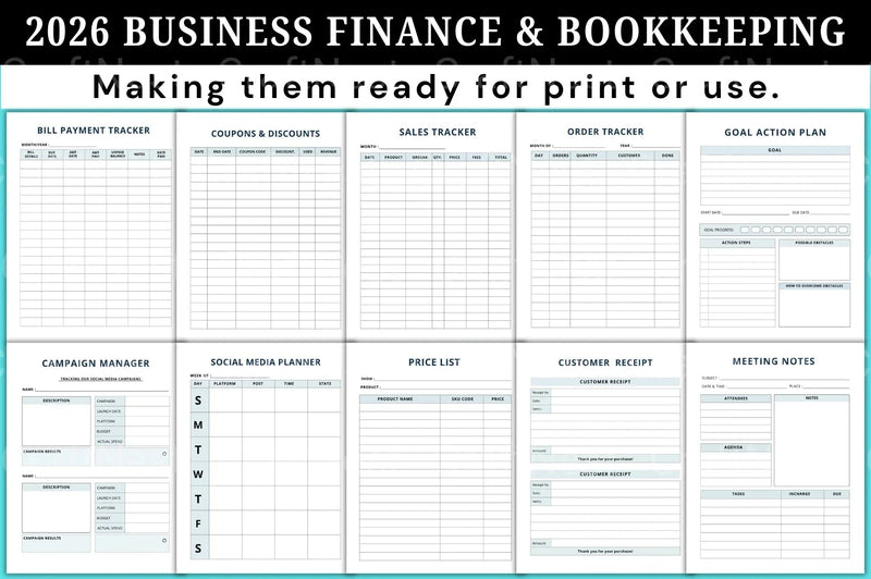 Business Finance Bookkeeping Guide - CraftNest - Digital Crafting and Art