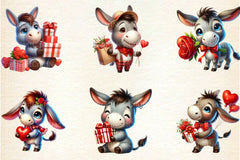 Valentine's Day Funny Donkey Clipart Bundle - CraftNest - Digital Crafting and Art