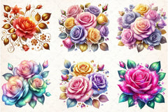 Spring Rose Flower Clipart Bundle 2 - CraftNest - Digital Crafting and Art