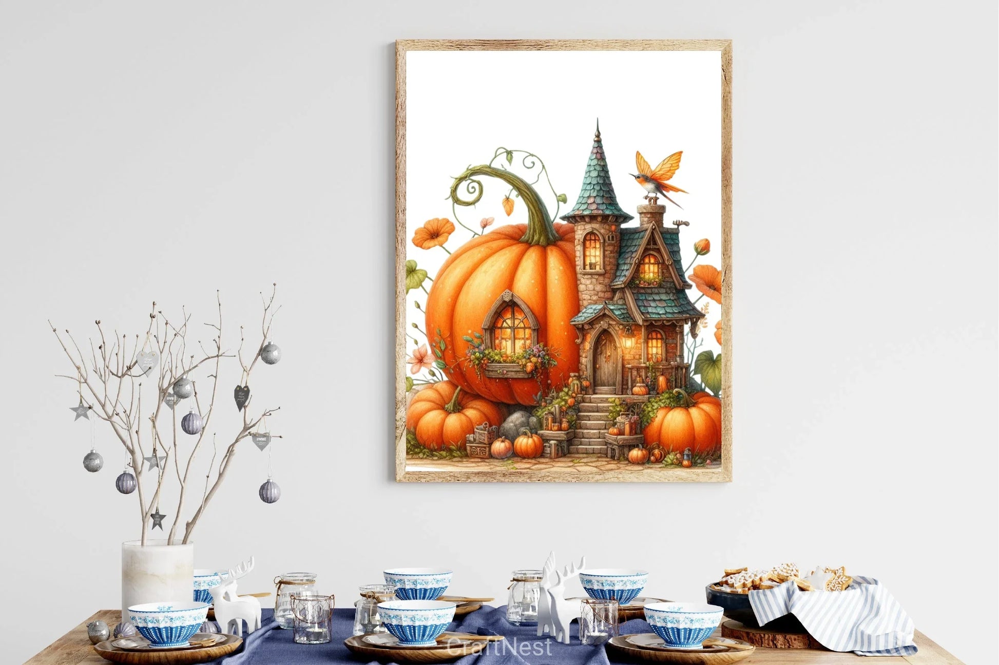 Pumpkin Fairy House Clipart Bundle - CraftNest - Digital Crafting and Art