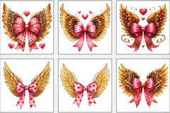 Valentine Angel Wings Clipart Bundle - CraftNest - Digital Crafting and Art