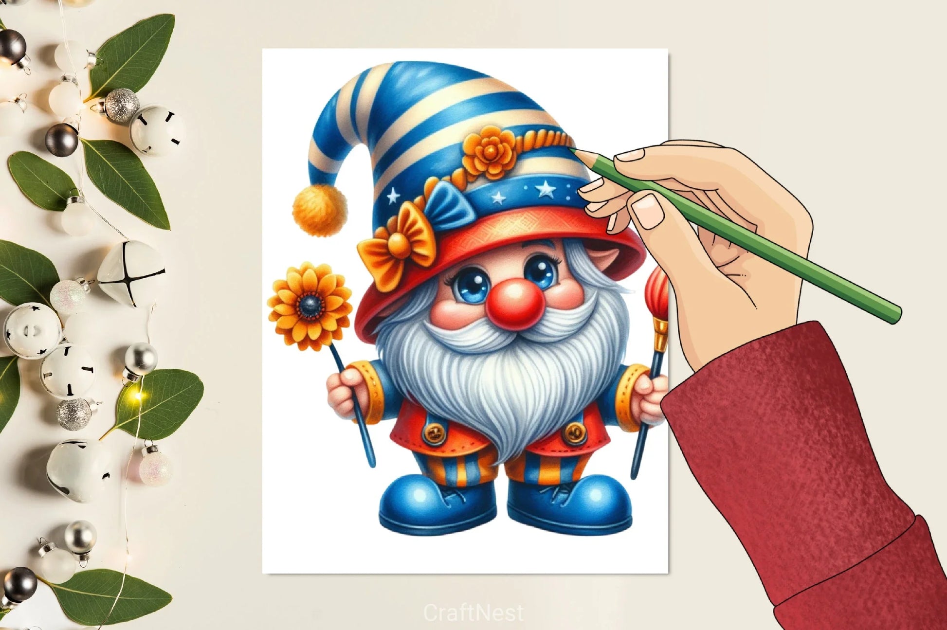 Cute Gnome Clipart Bundle - CraftNest - Digital Crafting and Art