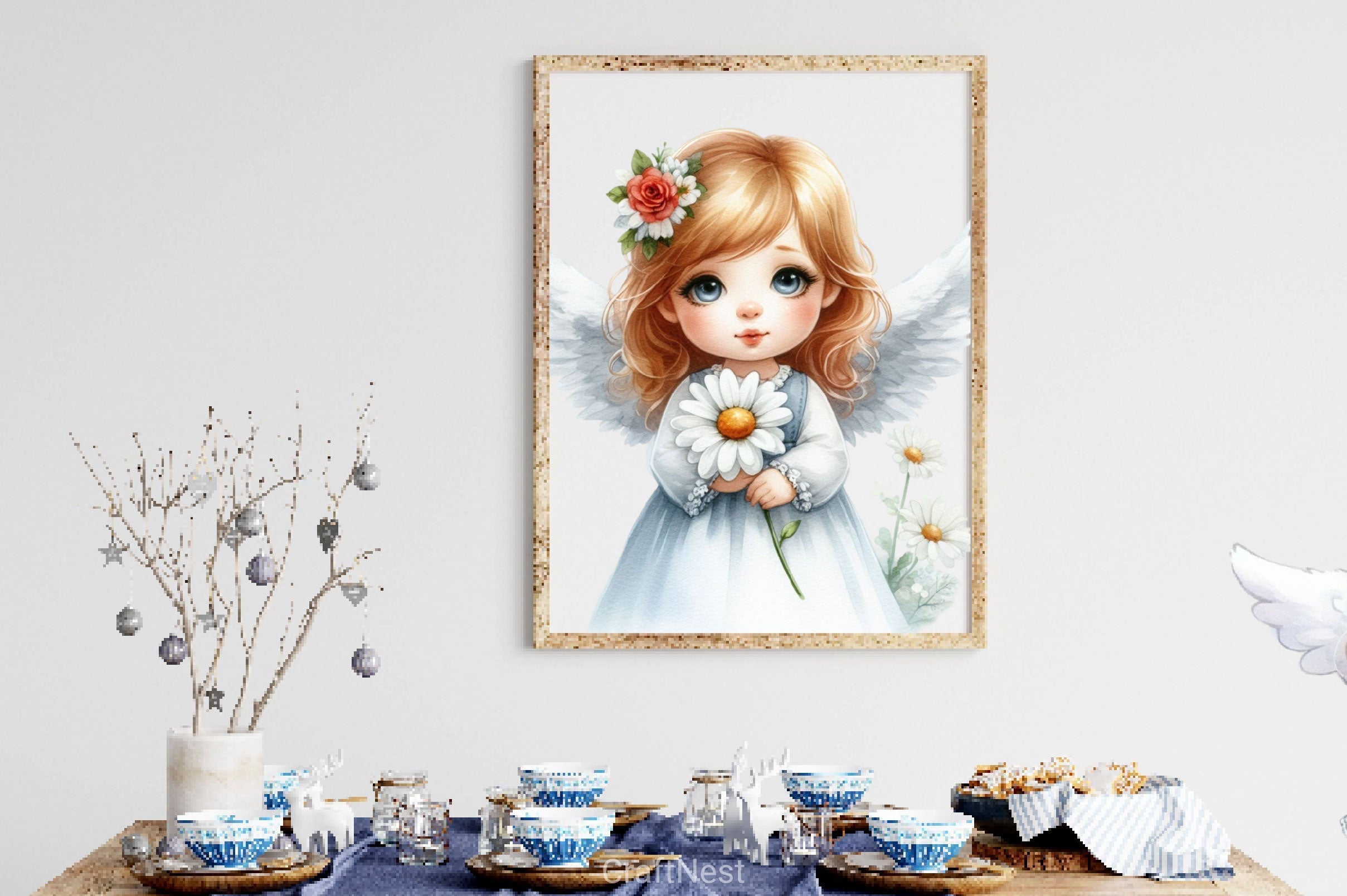 Cute Angel Clipart Bundle