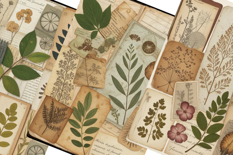 Vintage Nature Junk Journal Papers - CraftNest - Digital Crafting and Art
