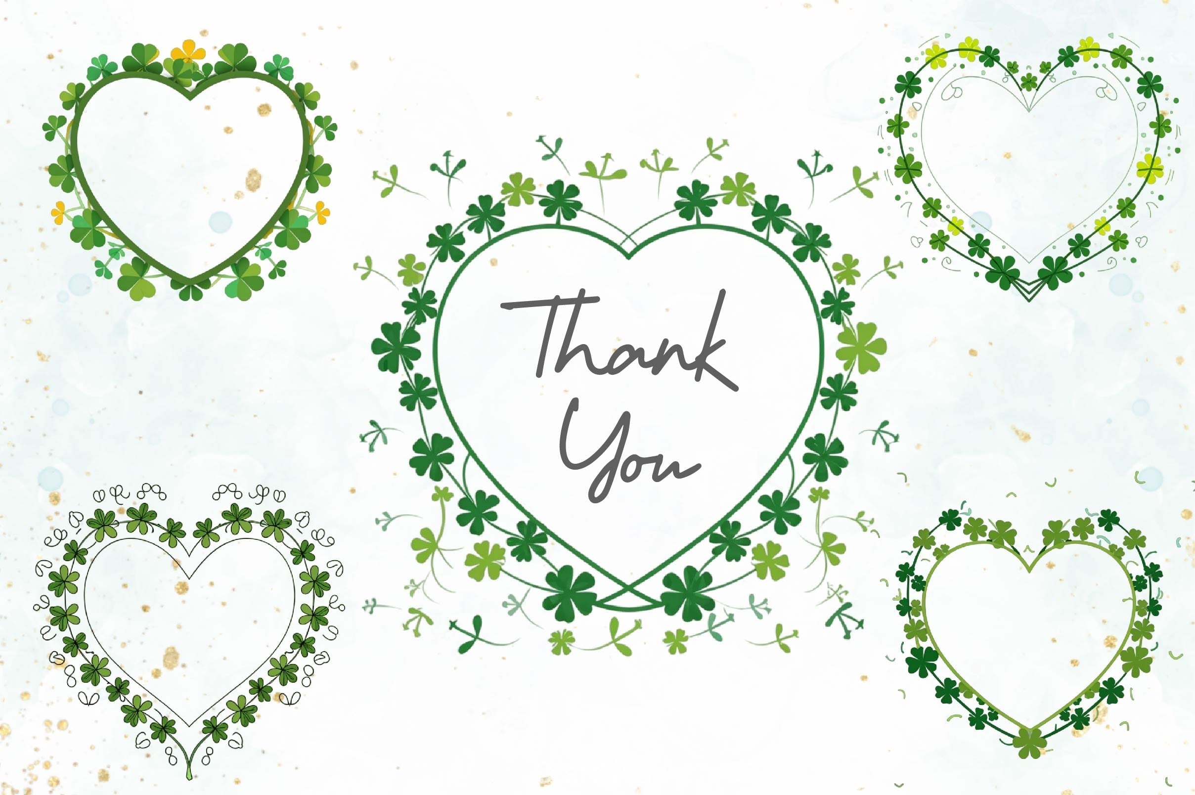 St Patricks Day Heart Frame Clipart Bundle 2