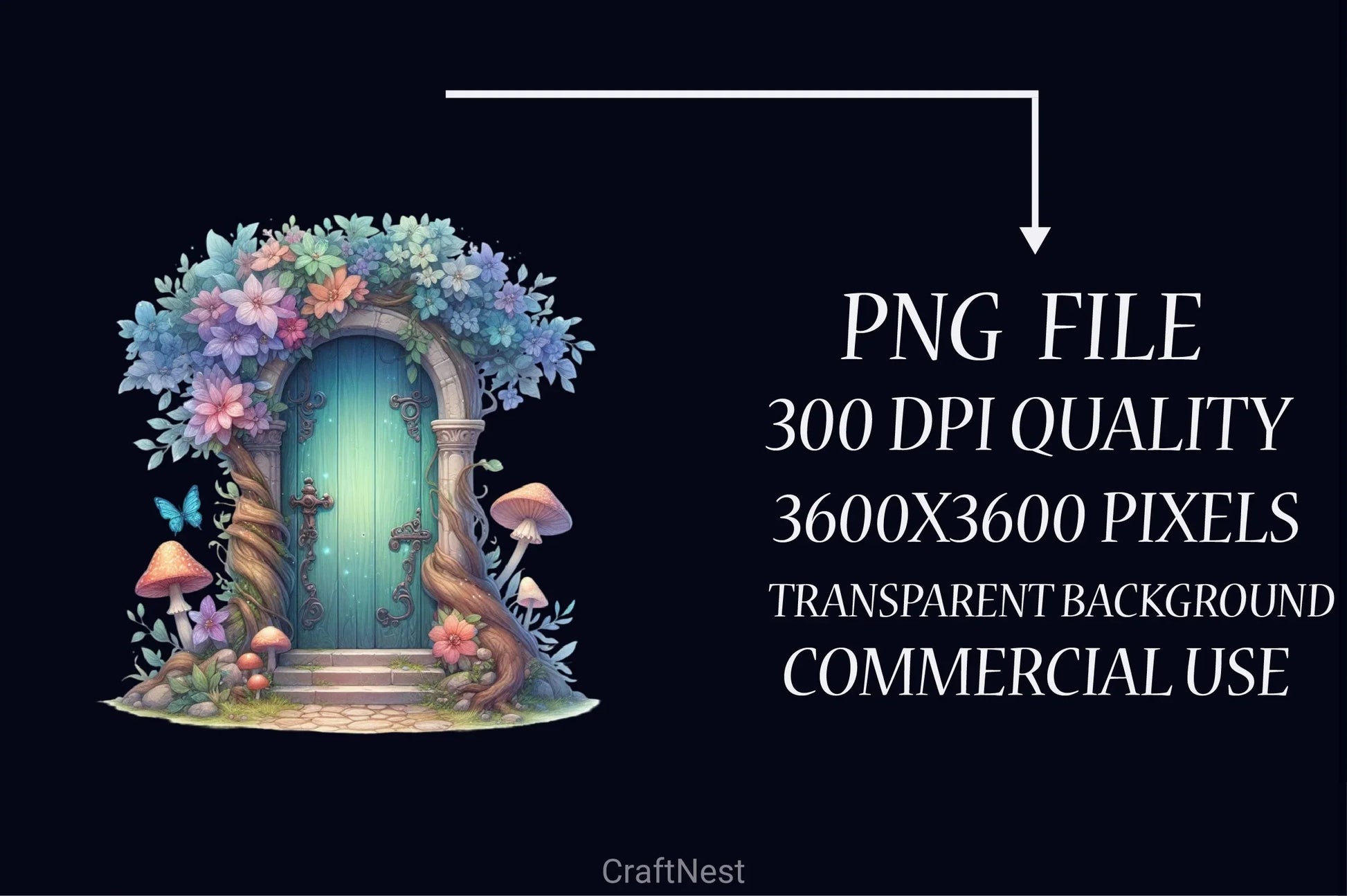 Cute Magic Doors Clipart Bundle - CraftNest - Digital Crafting and Art