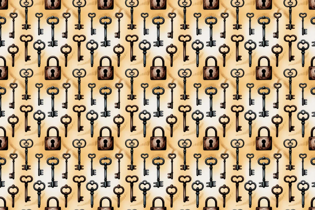 Vintage Keys Seamless Papers - CraftNest - Digital Crafting and Art