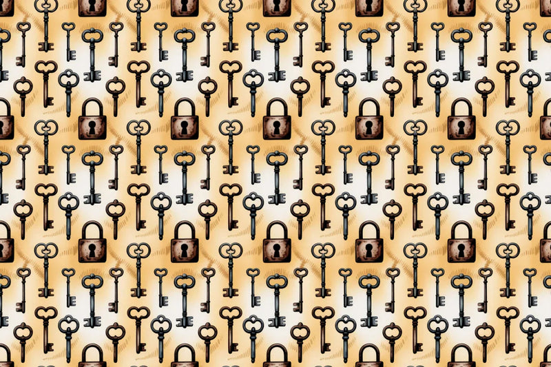 Vintage Keys Seamless Papers - CraftNest - Digital Crafting and Art