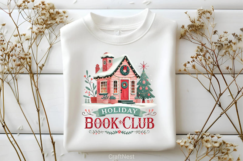 Holiday Book Club Christmas Clipart Bundle - CraftNest - Digital Crafting and Art