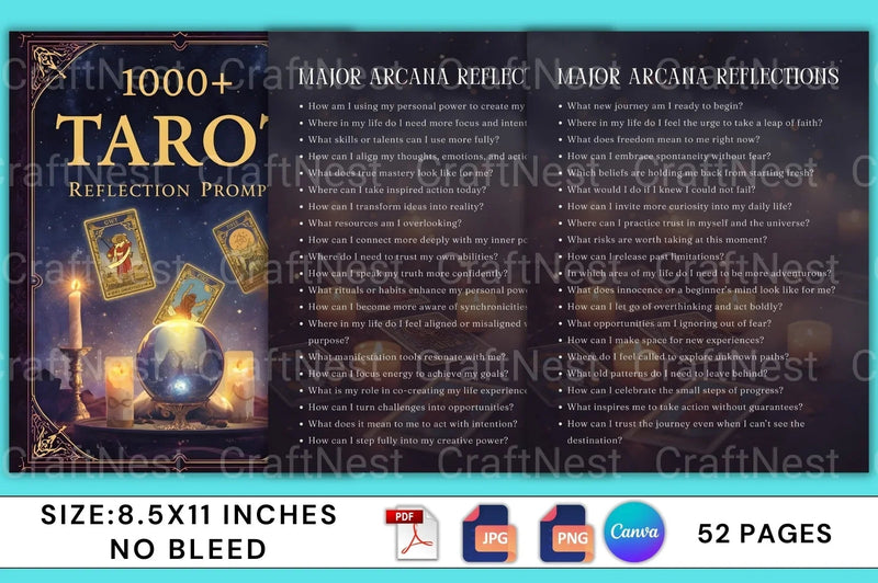 Tarot Reflection Prompts for Insightful Readings - CraftNest - Digital Crafting and Art