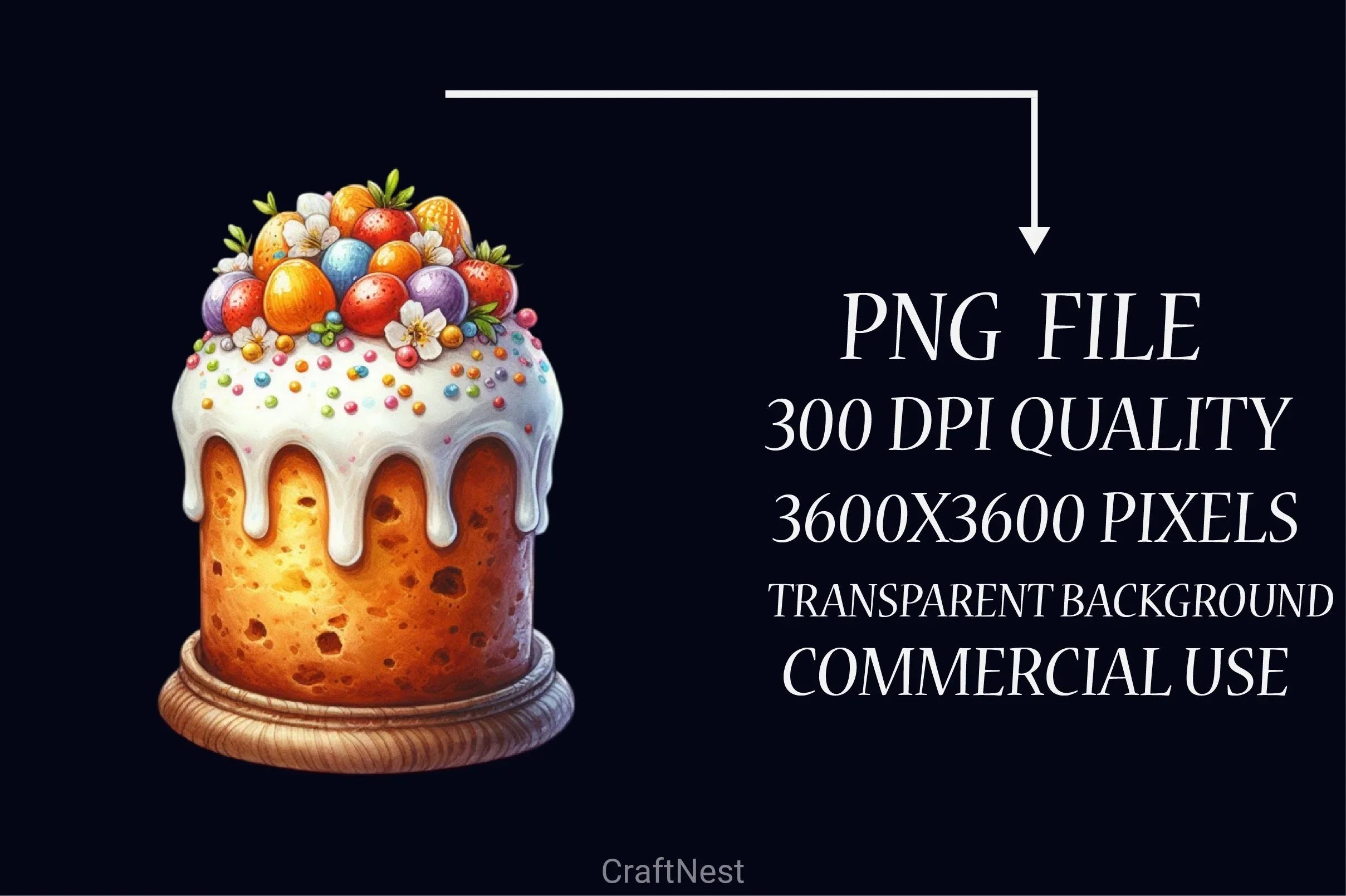 Easter Cakes Clipart Bundle - CraftNest - Digital Crafting and Art