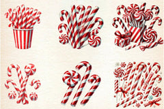 Candy Cane Clipart Bundle 2 - CraftNest - Digital Crafting and Art