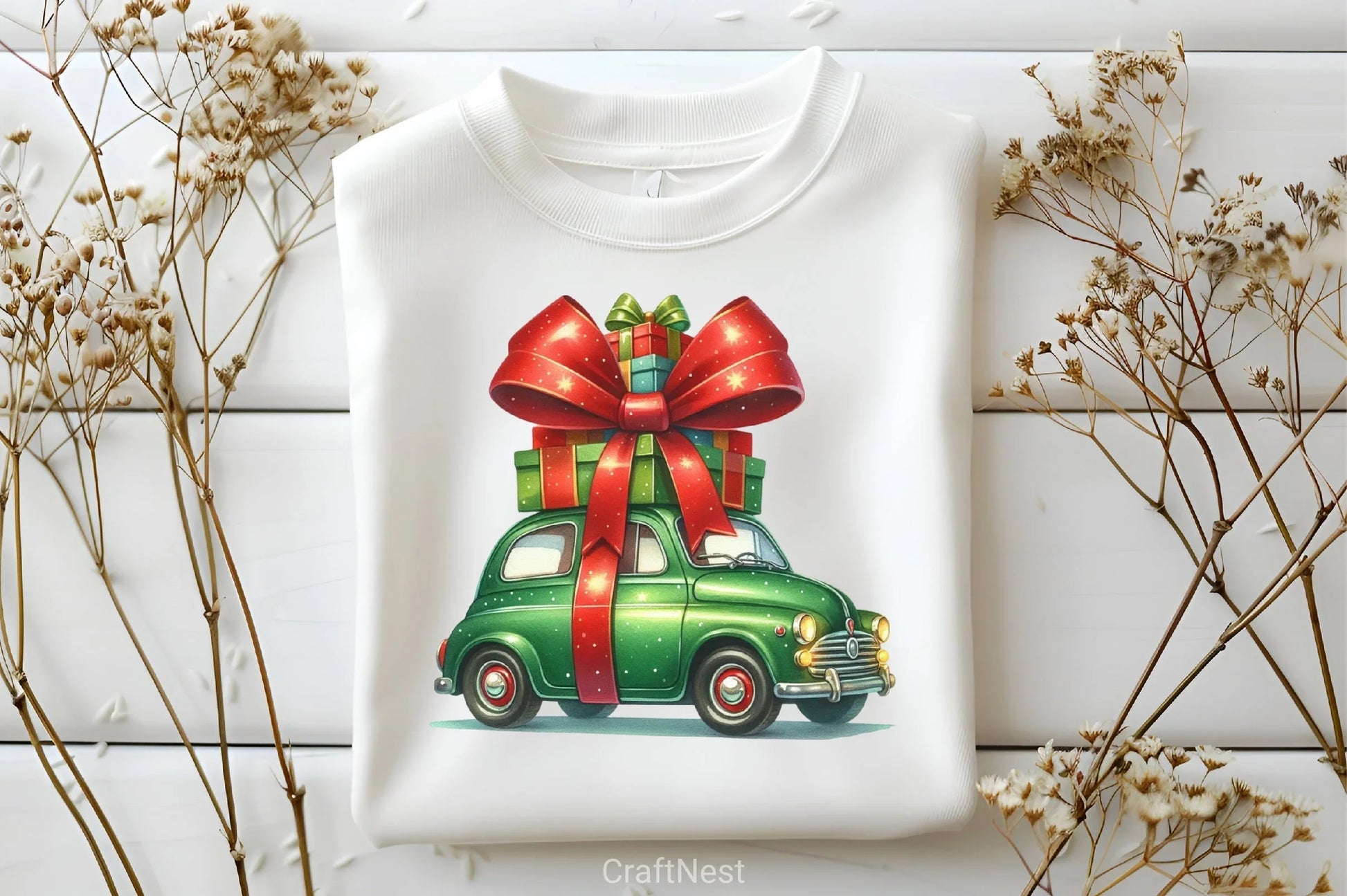 Christmas Car Clipart Bundle 1 - CraftNest - Digital Crafting and Art