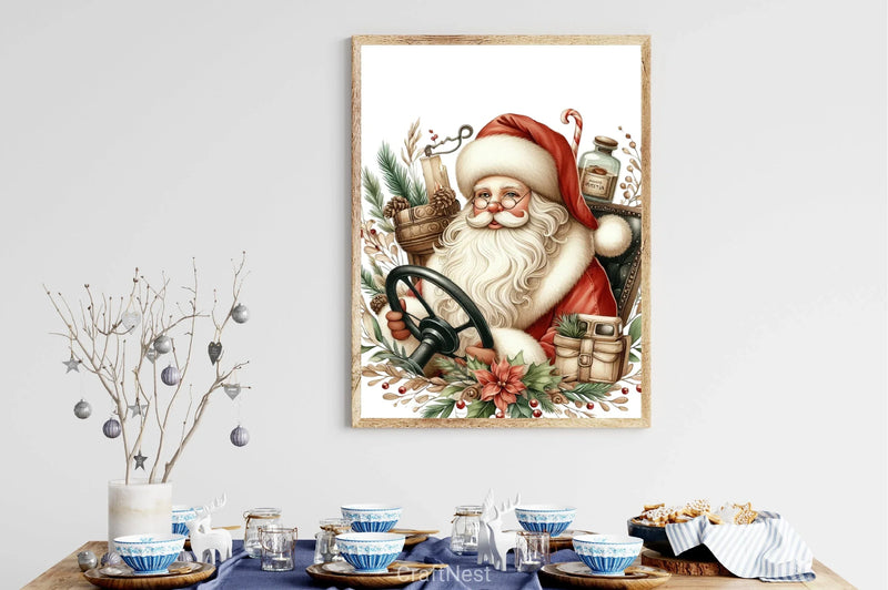 Santa Truck Christmas Clipart Bundle - CraftNest - Digital Crafting and Art