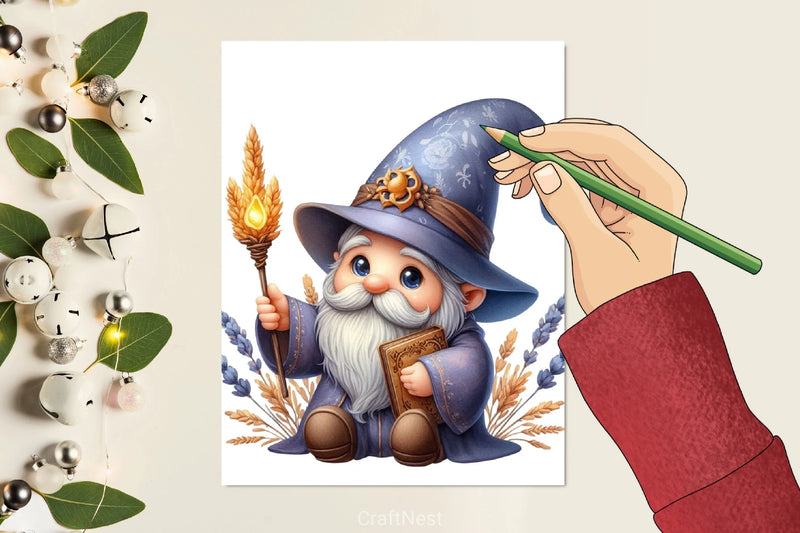 Wizard Gnome Clipart Bundle - CraftNest - Digital Crafting and Art