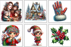 Faux Rhinestones Christmas Clipart Bundle - CraftNest - Digital Crafting and Art
