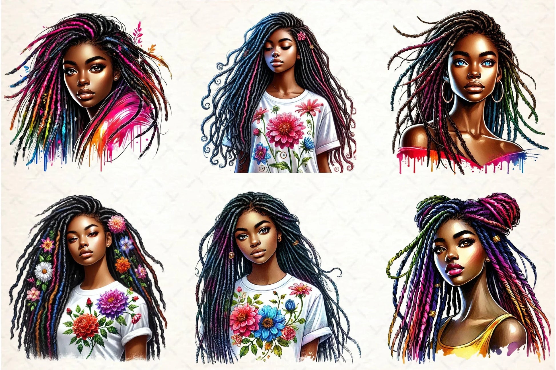 Black History Month Girl Clipart Bundle 1 - CraftNest - Digital Crafting and Art