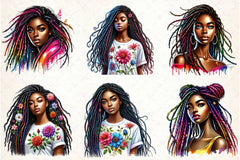 Black History Month Girl Clipart Bundle 1 - CraftNest - Digital Crafting and Art