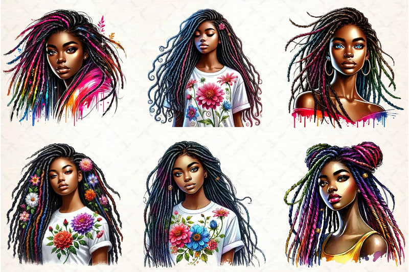 Black History Month Girl Clipart Bundle 1 - CraftNest - Digital Crafting and Art