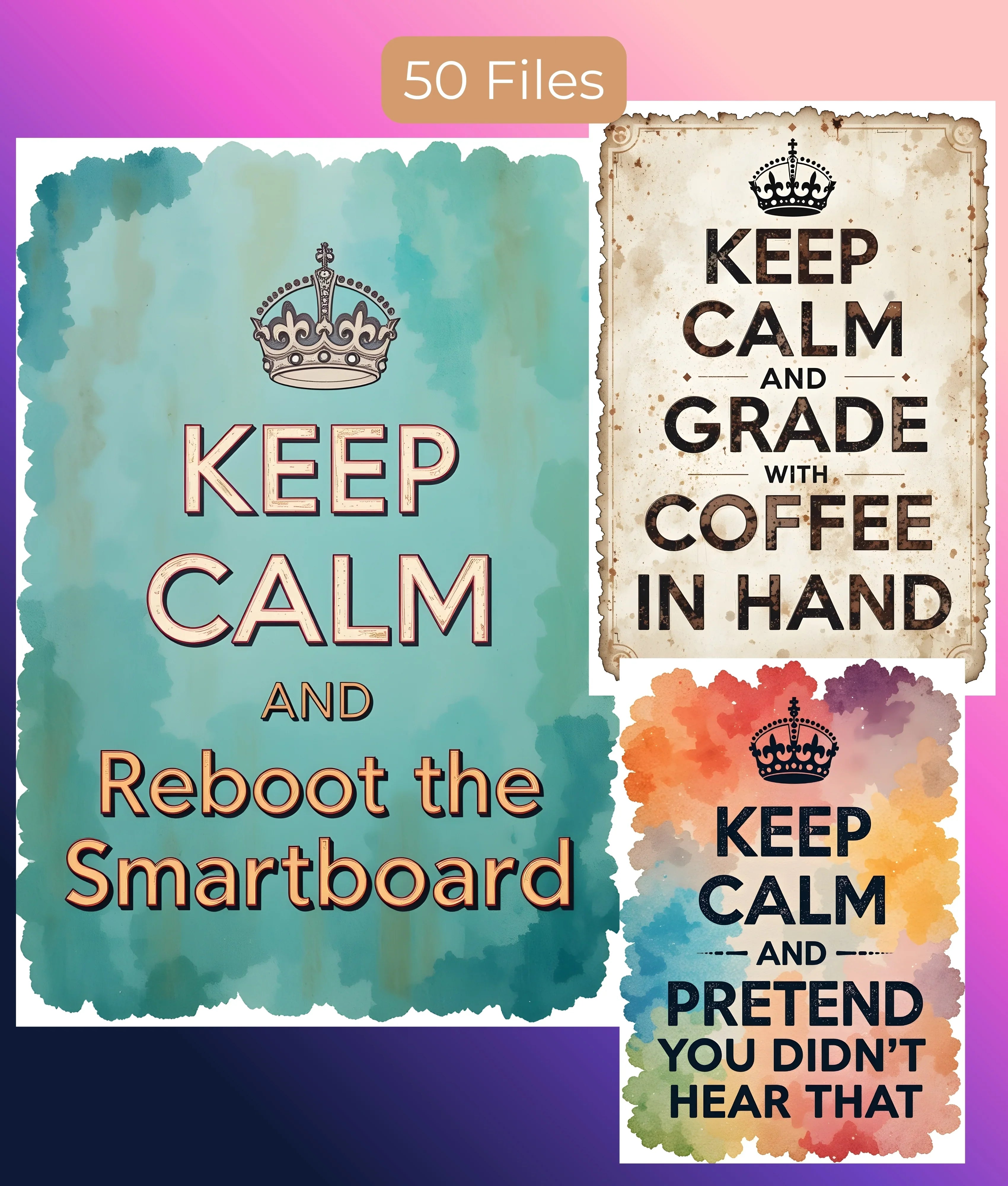 Teacher Wall Art Clipart Bundle - CraftNest - Digital Crafting and Art