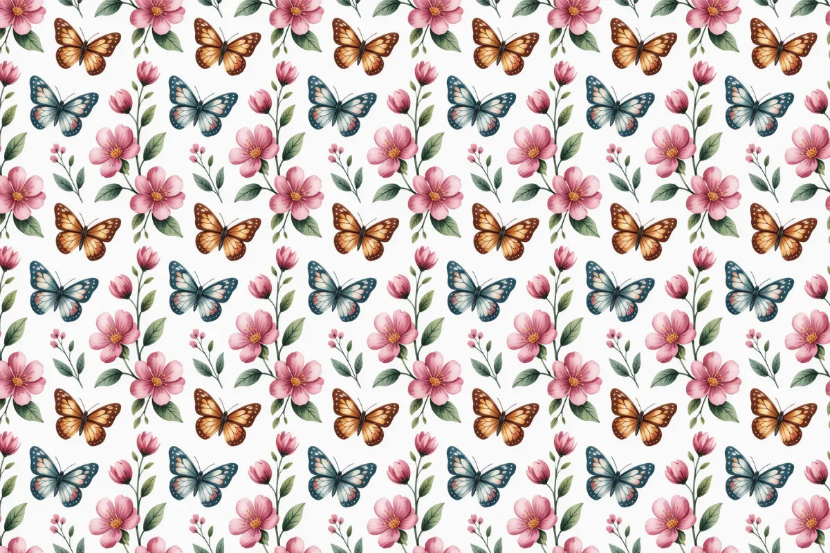 Summer Butterflies Seamless Papers - CraftNest - Digital Crafting and Art