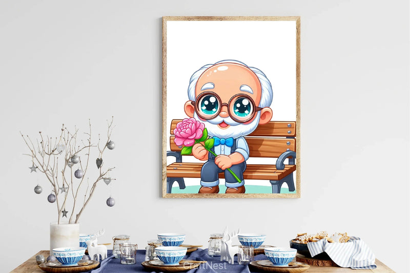 Grandpa Clipart Bundle - CraftNest - Digital Crafting and Art