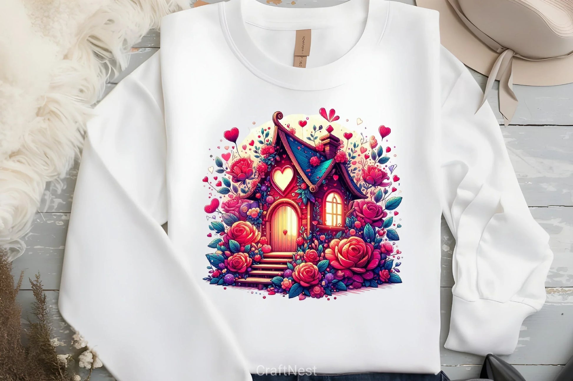 Valentine Fairy House Clipart Bundle 2 - CraftNest - Digital Crafting and Art