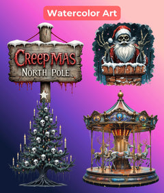 Ultimate Merry Creepmas Clipart Bundle - CraftNest - Digital Crafting and Art