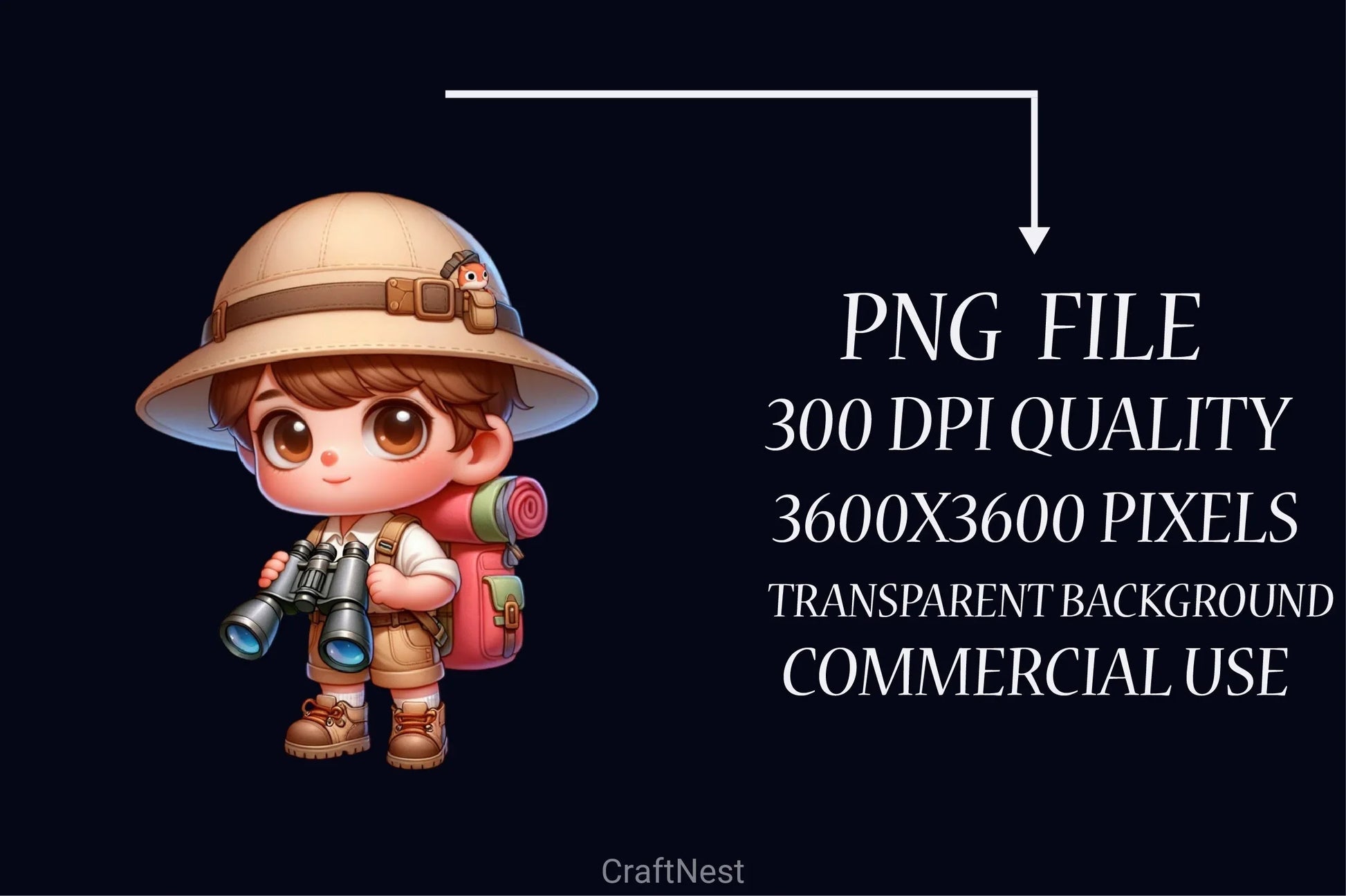 Safari Outfit Boy Clipart Bundle - CraftNest - Digital Crafting and Art