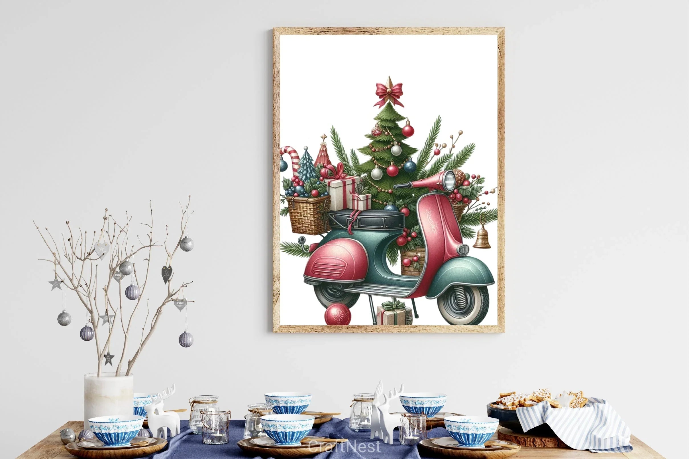 Christmas Scooter Clipart Bundle - CraftNest - Digital Crafting and Art