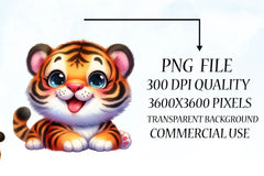 Happy Tiger Clipart Bundle - CraftNest - Digital Crafting and Art