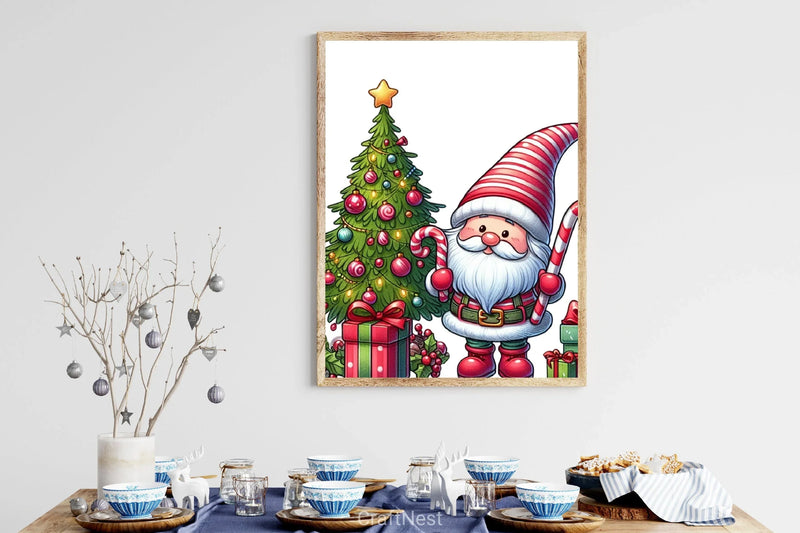 Christmas Gnome Clipart Bundle - CraftNest - Digital Crafting and Art