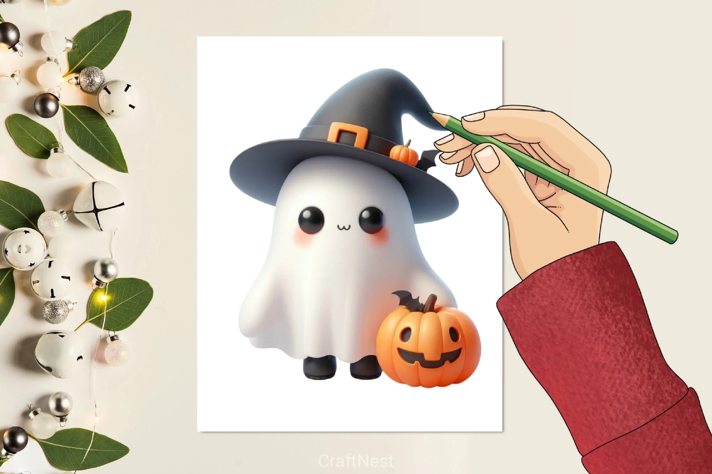 Spooky Ghost Halloween Clipart Bundle - CraftNest - Digital Crafting and Art