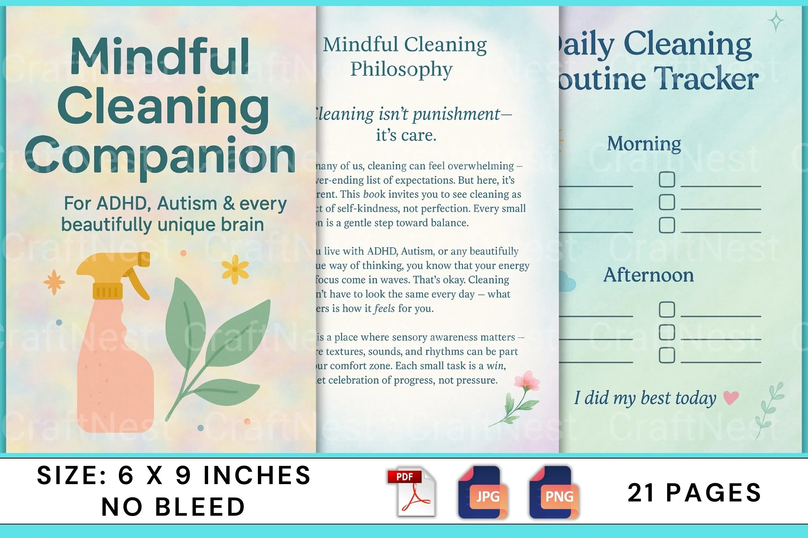 Mindful Cleaning Companion Guide - CraftNest - Digital Crafting and Art