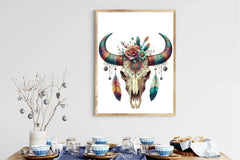 Boho Bull Skull Clipart Bundle - CraftNest - Digital Crafting and Art