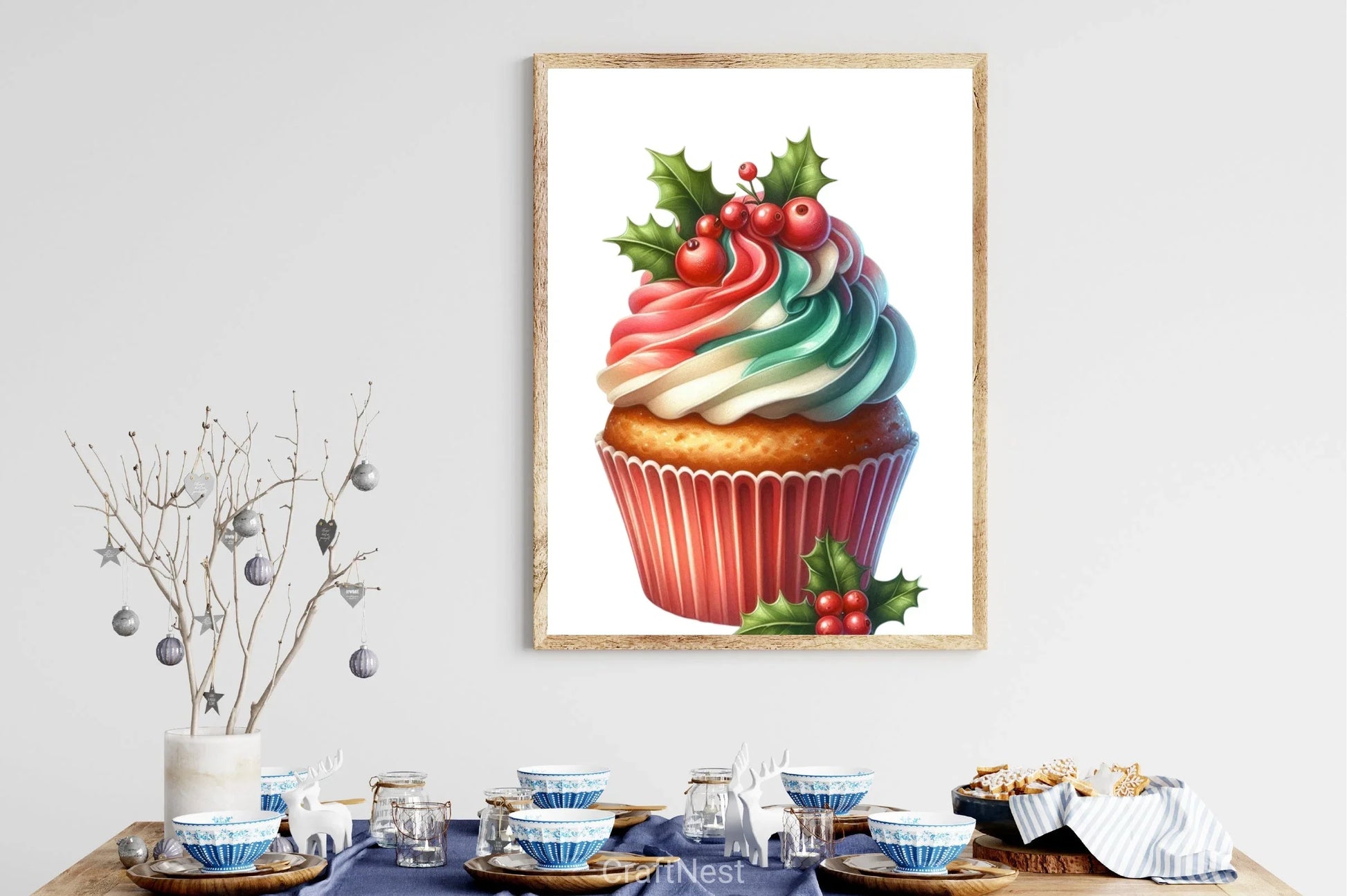 Christmas Cupcakes Clipart Bundle 1 - CraftNest - Digital Crafting and Art