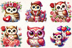 Valentine Owl Clipart Bundle - CraftNest - Digital Crafting and Art