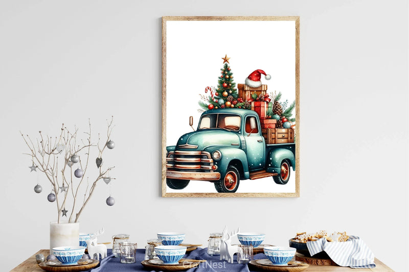 Christmas Truck Clipart Bundle 8 - CraftNest - Digital Crafting and Art