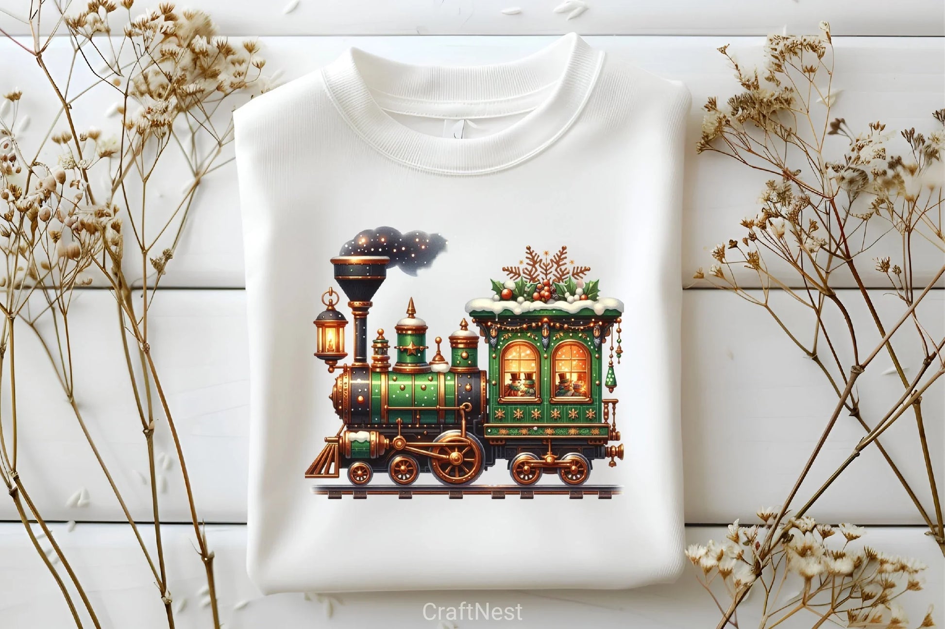 Christmas Train Clipart Bundle 6 - CraftNest - Digital Crafting and Art