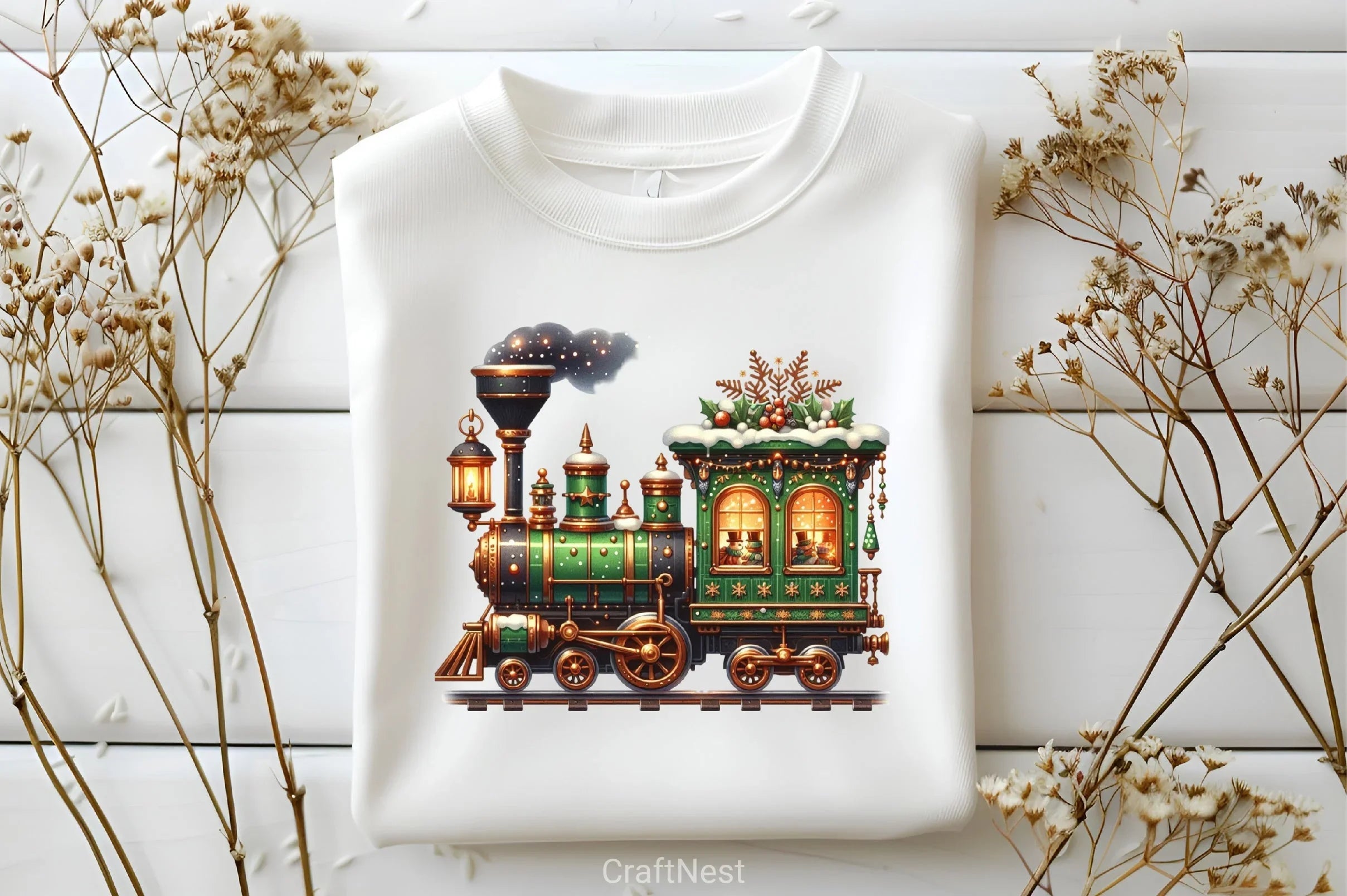 Christmas Train Clipart Bundle 6 - CraftNest - Digital Crafting and Art