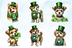 St Patrick's Day Dogs Clipart Bundle - CraftNest - Digital Crafting and Art
