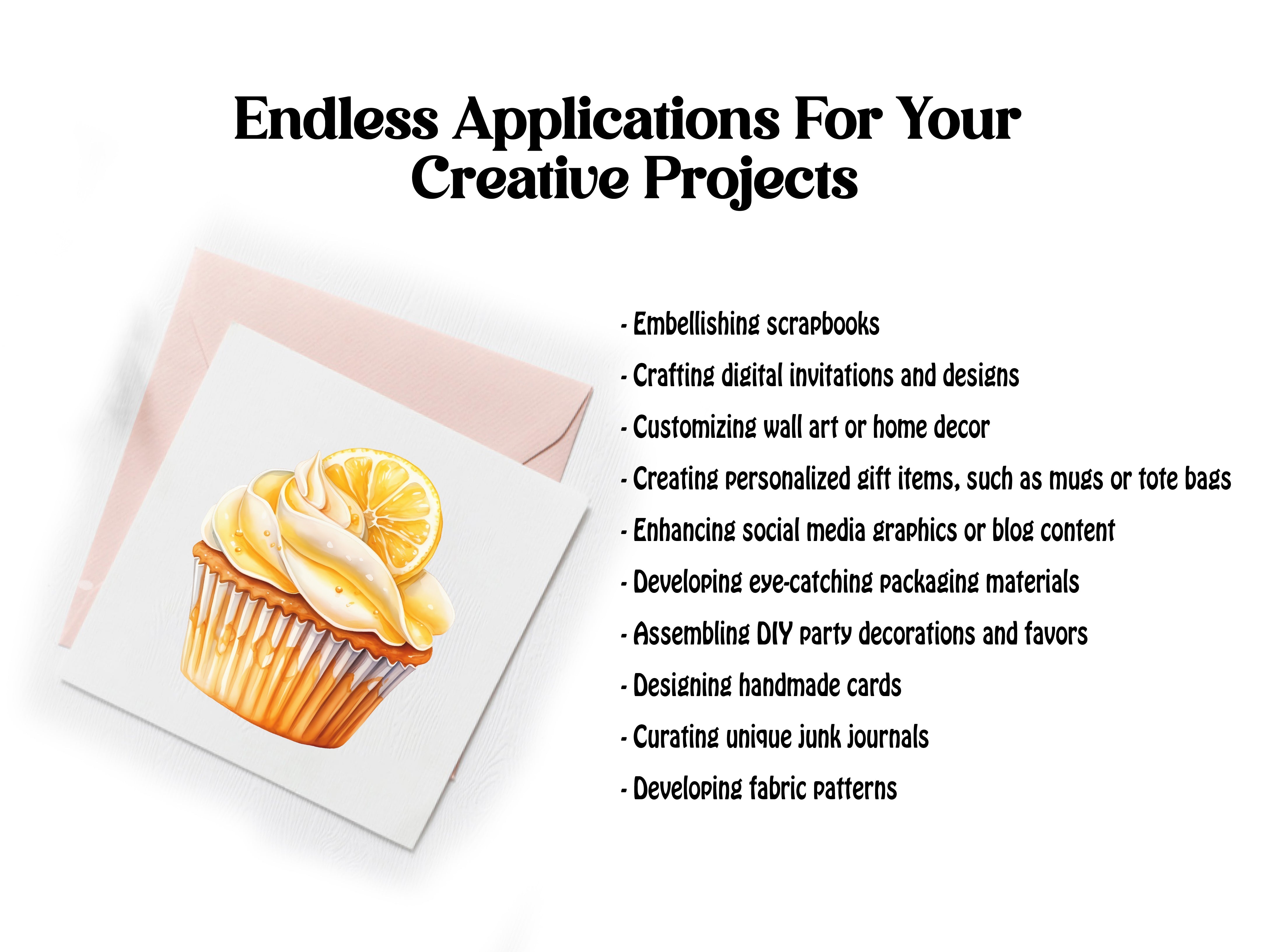Lemon Cupcakes Clipart - CraftNest