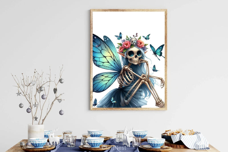 Cute Fairy Skeleton Clipart Bundle - CraftNest - Digital Crafting and Art